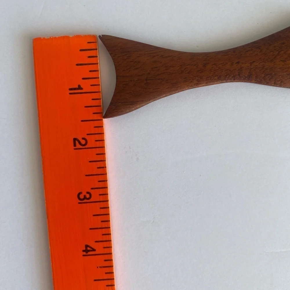 Wooden Minimalist Letter Opener Dark Natural Esthetic Fish Shape Stuffer Spread‎